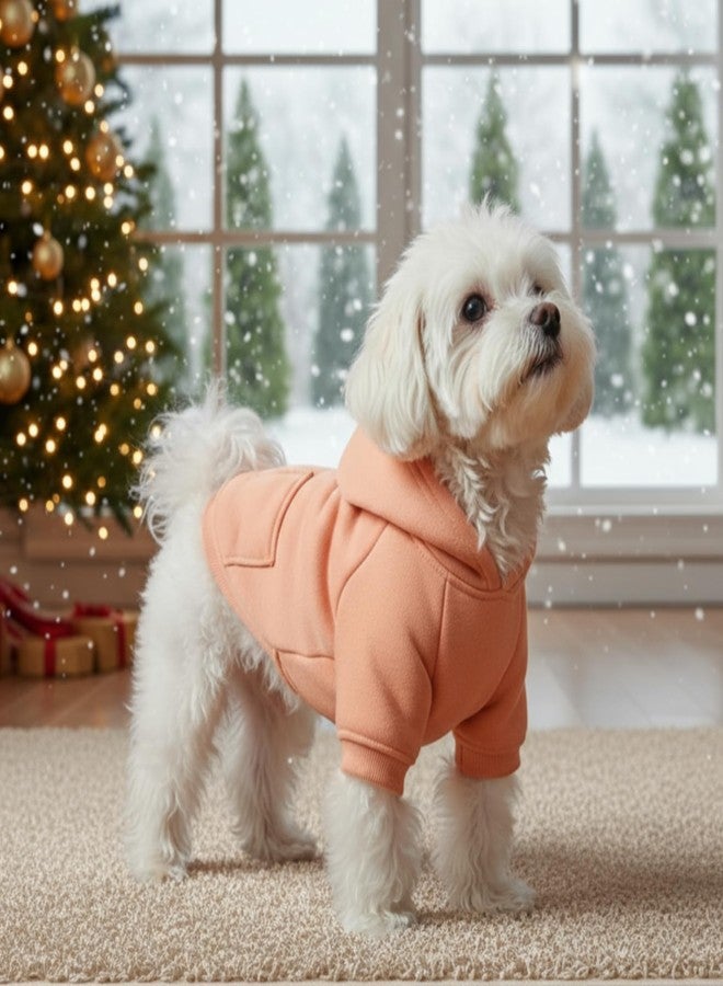 SilTriangle 3 Pcs Small Dog Winter Hoodie Warm Soft Puppy Dog Hoodie Sweatshirts with Pocket Pet Clothes for Dogs Cat Costume(S: Weight:6.6-9.4lb,Bright Color) - Image 3